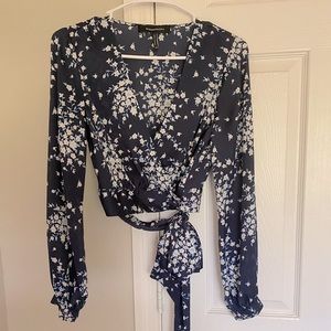 BCBG Wrap long Sleeve Blouse